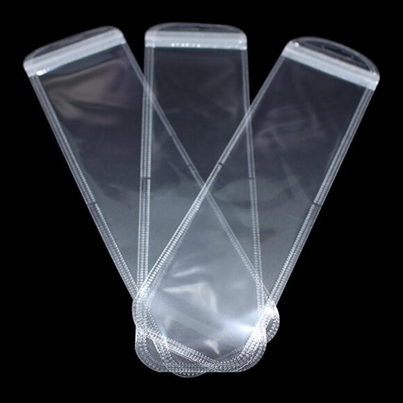 100 Pcs 2.16x5.9 inch usable 1.77x4.7 inch Self Sealing Bag with Hang Hole Resea - Picture 3 of 6